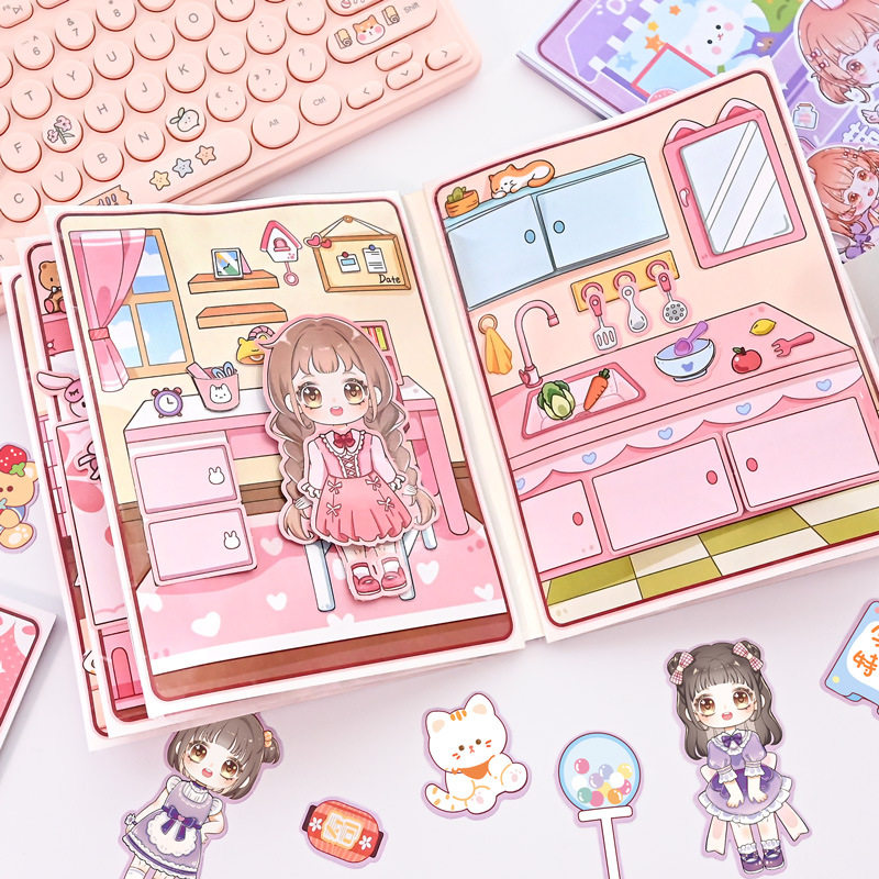 速发安静书材新款孩工手料包儿童不用剪免裁剪版玩具童本