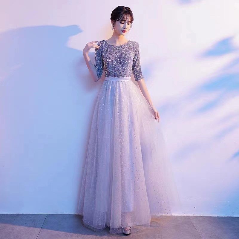 速发星空晚礼服大合唱团演出服2025新款朗诵气质独唱指挥服装长裙