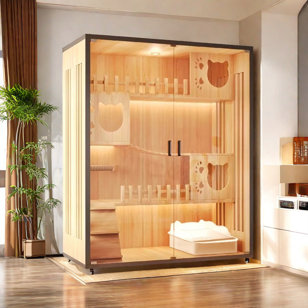 速发猫笼子家用室内猫别超大自由空间豪华猫柜地不占墅猫窝猫咪房