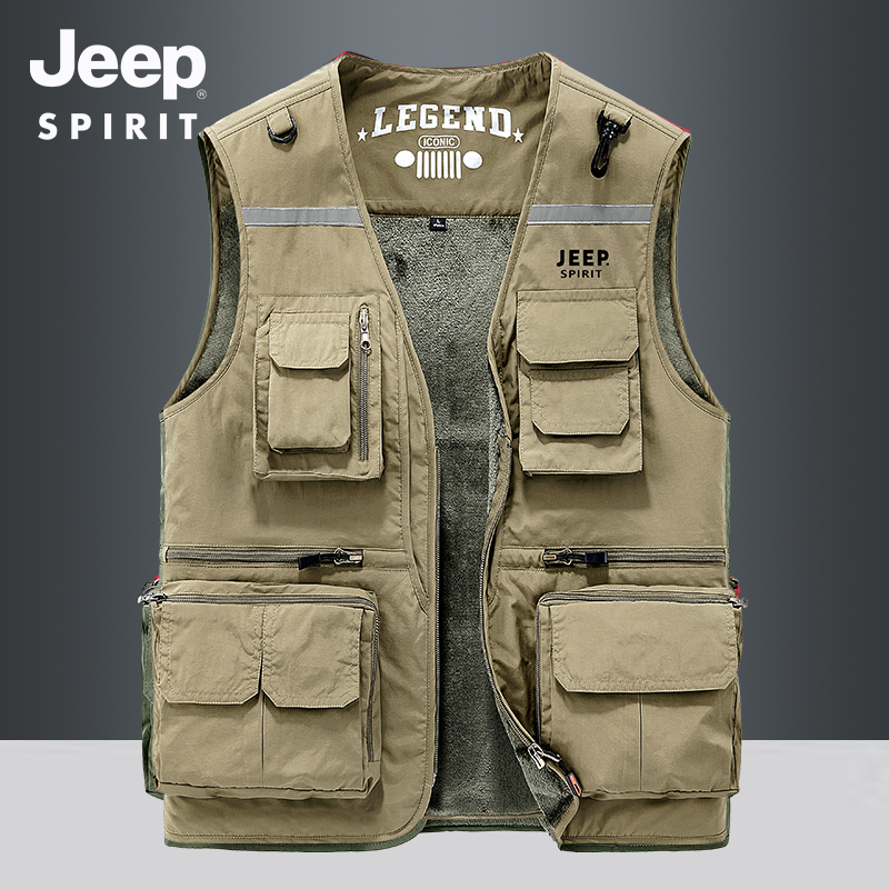 JEEP吉普马甲多口袋工装外套