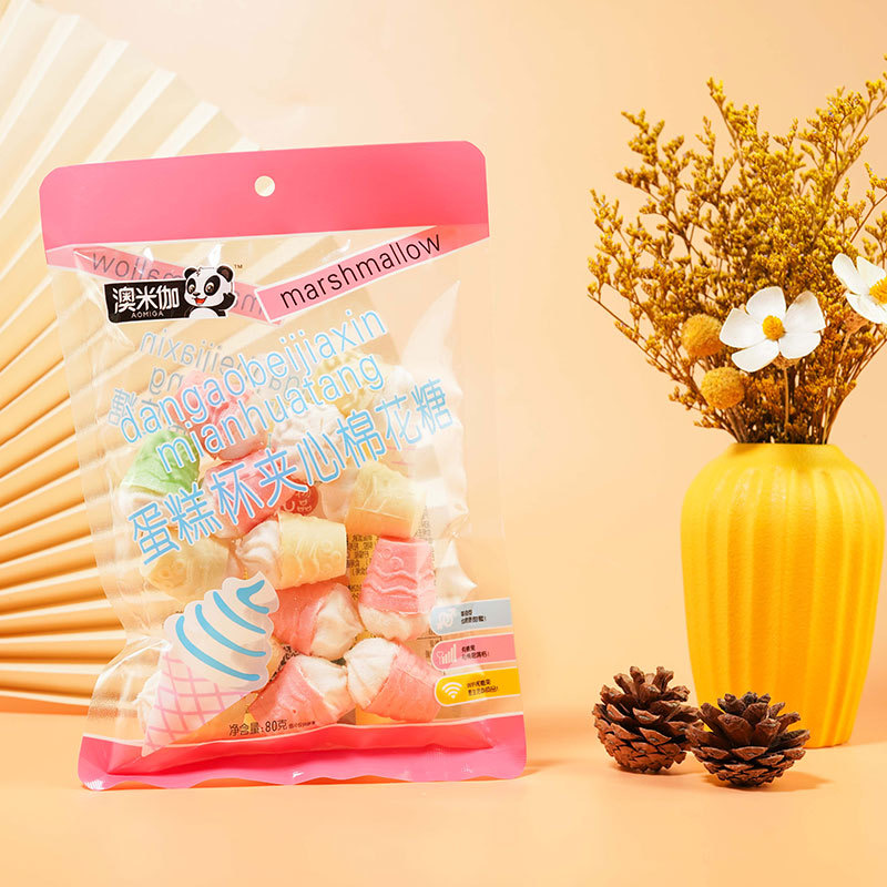 夹心棉花糖儿童办公追剧休闲零食