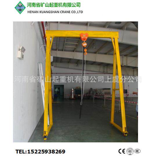 龙门架小型框架门式起重机2吨手推式方向轮电动葫芦龙门架起重机