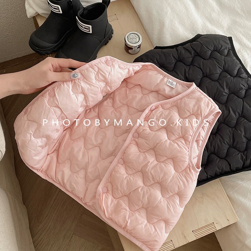 儿童羽绒棉马甲男女童秋冬外穿韩版宝宝马夹背心棉衣外套夹克