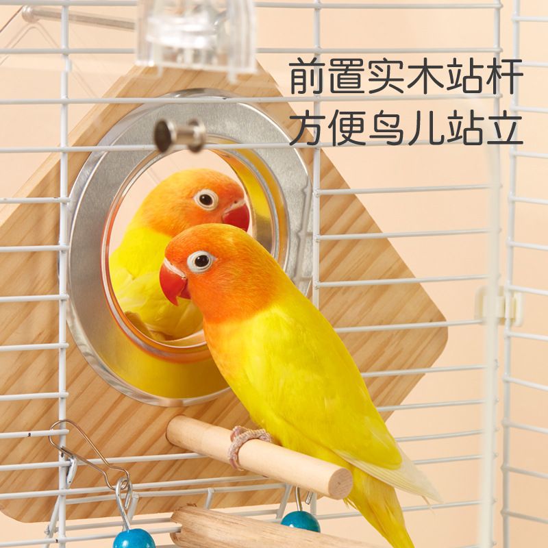 透明鹦鹉繁殖箱虎皮牡丹鸟窝鸟巢鸟房繁殖盒内外挂窝鸟笼全网代发