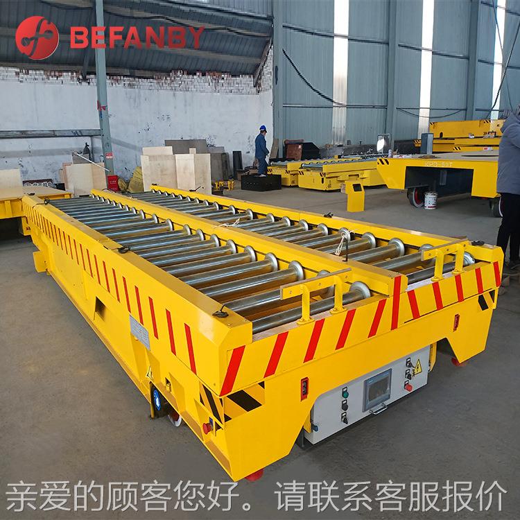 电TTO面动台辊轮传送平板车链条轨传动型大台重面道工件运输电动