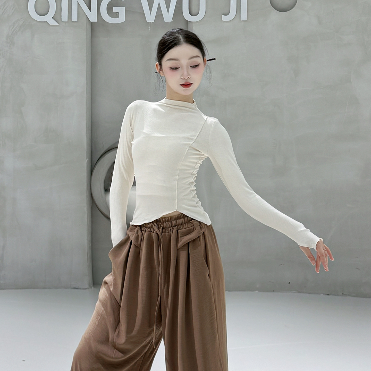 中国古典舞蹈上衣秋冬长袖练功服