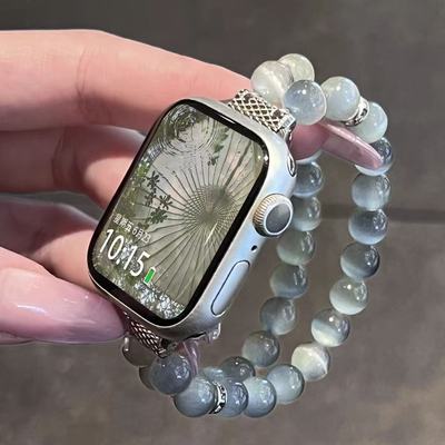 S11华强北S10手表带烟雨江南猫眼石s9苹果手表iwatch10765se通用