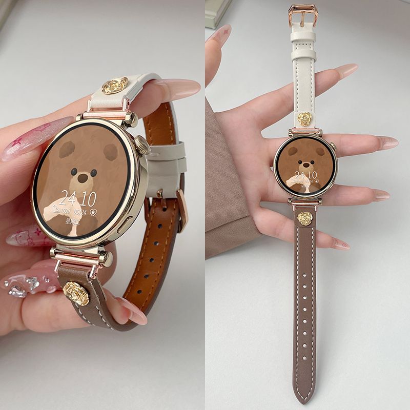 适用vivo手表表带watchgt皮质watch3/2/1代智能运动女生夏天轻奢