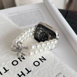 蝴蝶结珍珠小米红米手表5/4代Redmi5 Watch432表带表链女新款适用