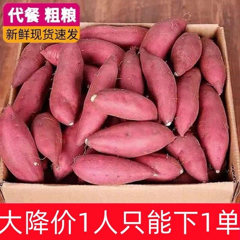 山东正宗西瓜红番薯新鲜沙地红薯农家自种红心蜜薯地瓜5/10斤包邮