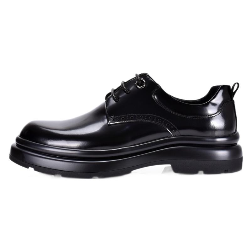 GUFHO古豹男鞋 布洛克雕花厚底德比婚鞋商务正装皮鞋