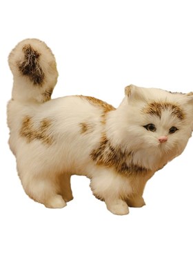 仿真猫咪动物模型家居摆件创意软装装饰静态模P型小猫玩偶摄影道