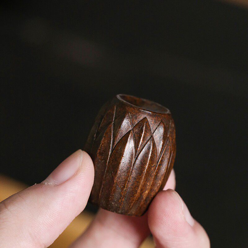 手工实心铜盖置壶盖托茶道摆件复古盖子架K茶配茶枕功夫茶具零配