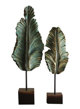 欧式复古芭蕉树叶家居摆件家居z饰品客厅电视柜办公叶子装饰品摆