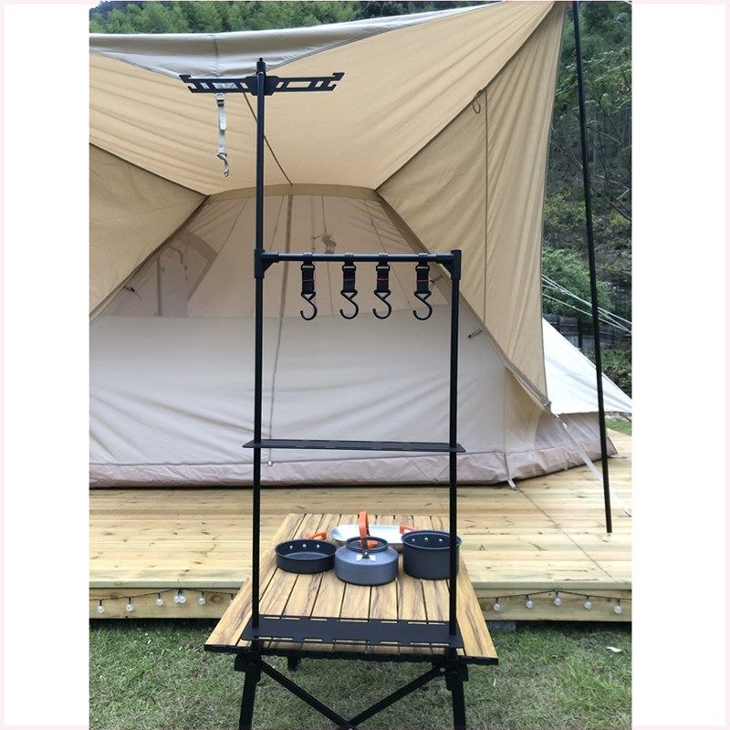 户外露营桌面置物灯架野餐收纳桌板铝合金折叠层T板多功能餐具架,户外/登山/野营/旅行用品,户外灯架,淘宝优惠券,粉丝福利购,淘宝优惠卷