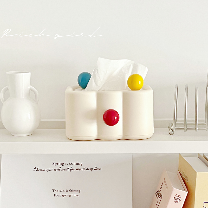 纸巾盒客厅家用ins可爱茶几化妆室壁挂卷筒卫生纸盒桌面收纳Y餐巾