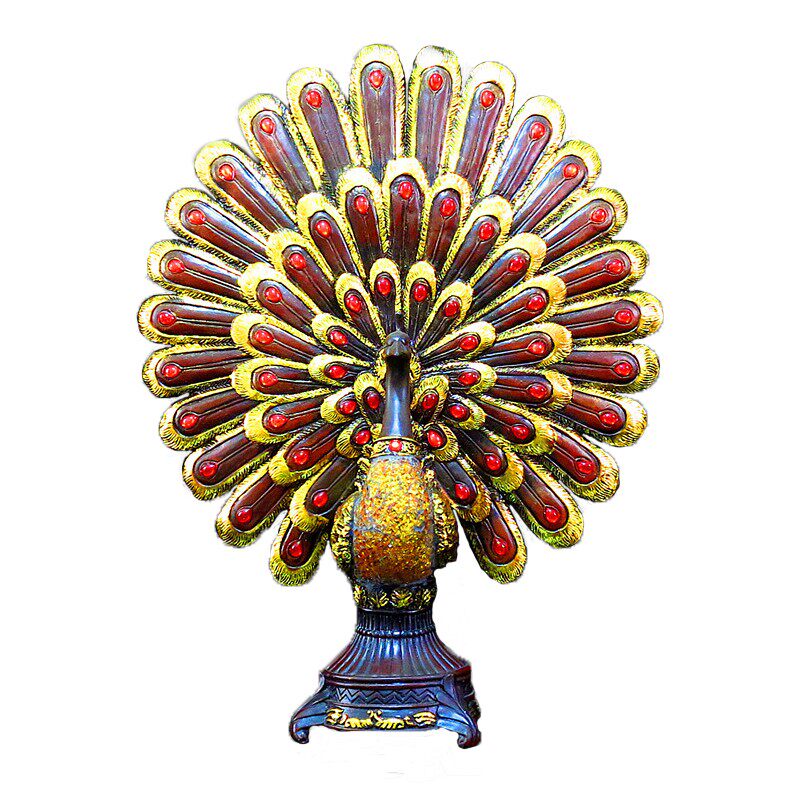 欧式富贵吉祥大孔雀n开屏客厅电视柜玄关柜酒吧会所摆设工艺品摆