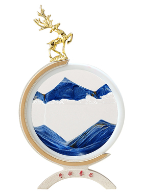 流沙画沙漏暖居摆件客厅s酒柜电视柜鹿装饰品搬家礼物乔迁新居礼