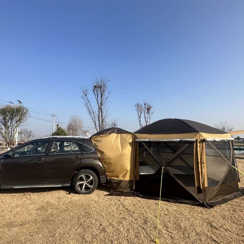 带烟囱六角帐篷大天幕自动帐篷防风防雨婚礼N沙滩蒙古包露营户外