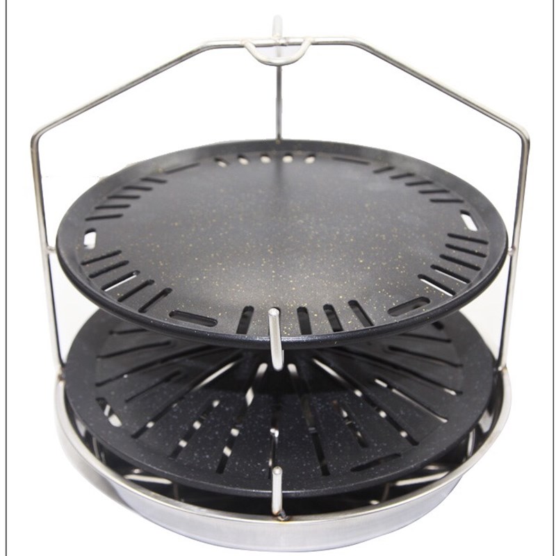 放烤盘架子烤盘提篮托盘架耐用不锈钢韩式烧烤店换烤Z盘专用工具