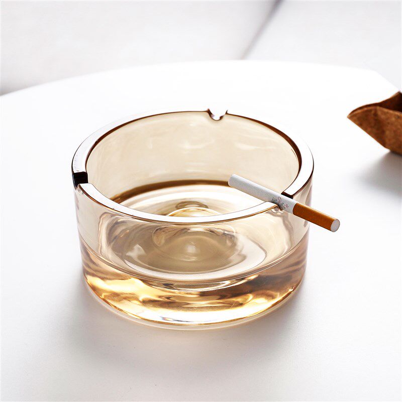 欧式奢华水晶玻璃烟灰缸高档x创意时尚烟缸办公室客厅装饰摆件大