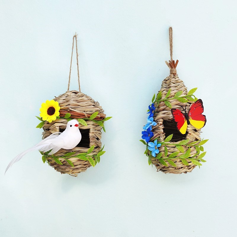 墙上挂件客厅装饰田园吊饰幼儿园装饰品J教室走廊创意鸟窝森系壁