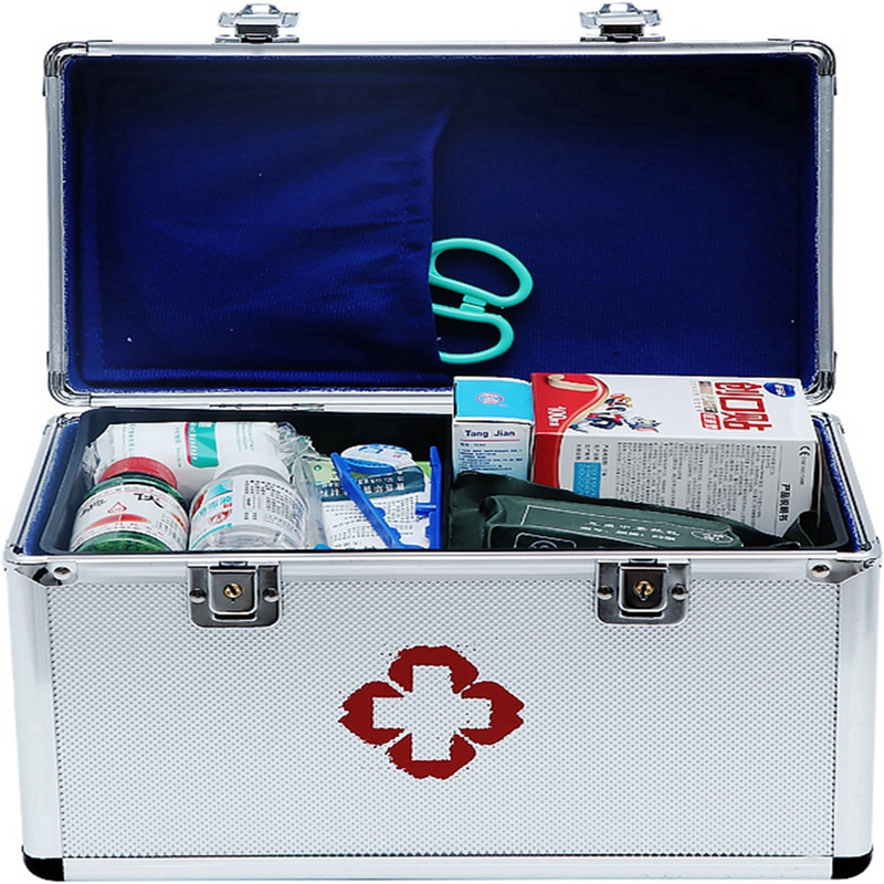 大小号带锁铝合金医药箱出诊急救箱收纳全G套12寸14寸16寸18家用