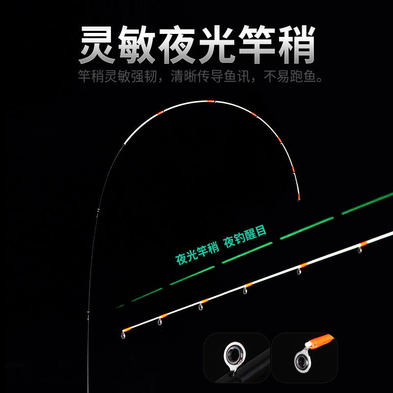 千陌青衣夜光岸抛筏2.1/2.4/2.7E/3米微铅筏远投筏竿桥筏海筏船筏