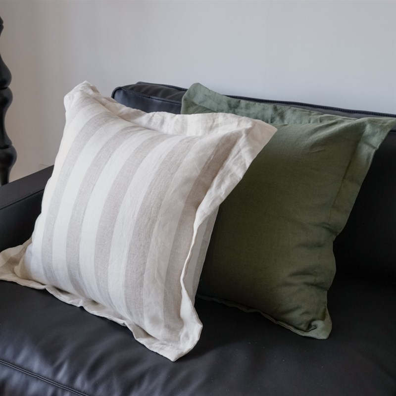 法国纯亚麻宽边汽车r沙发客厅卧室方形抱枕套靠垫套不含芯