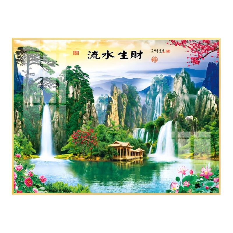 免打孔迎客松电表箱装饰画客厅遮挡电源开关O壁画墙壁上掀玄关挂,家居饰品,现代装饰画,淘宝优惠券,粉丝福利购,淘宝优惠卷