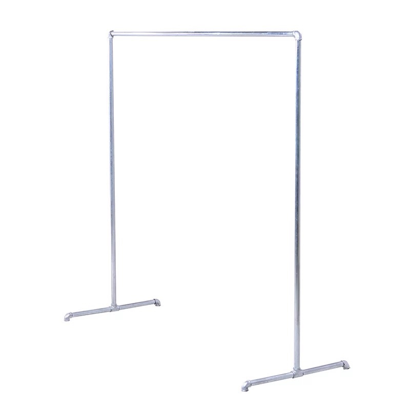 特价不锈b钢落地晒衣被架单双杆式阳台挂室内外简易卧室水管钢管