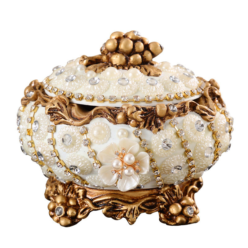 欧式带盖烟灰缸男个性创意时y尚奢华装饰品大号酒吧茶几客厅摆件