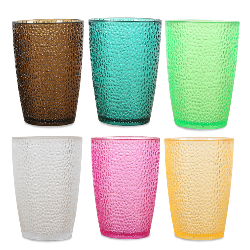 亚克力杯子塑料透明彩p色水杯创意防摔家用套装餐厅啤酒喝水杯茶,餐饮具,随手杯,淘宝优惠券,粉丝福利购,淘宝优惠卷