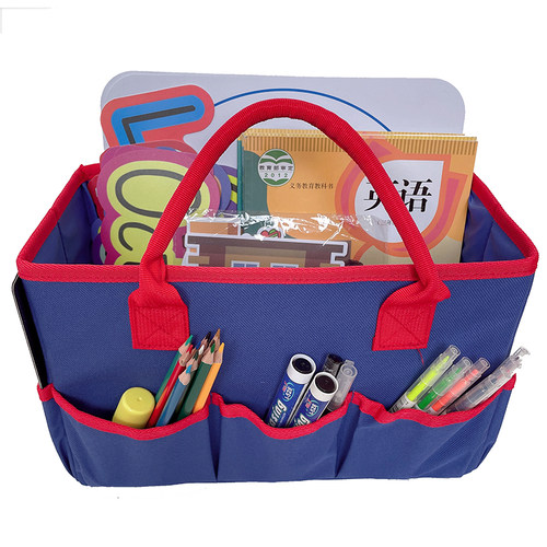 教师便携手提式教具收纳包袋老师分类绘本工N文具书本存储物盒箱