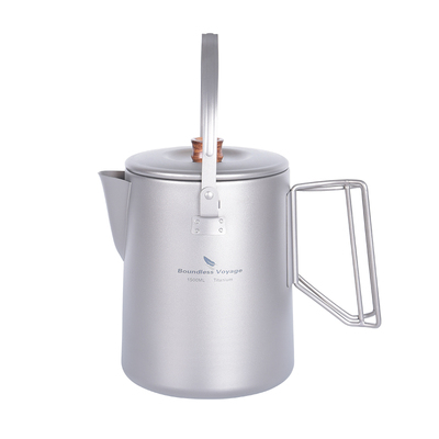 必唯纯钛手冲咖啡壶茶壶户外折叠便F携烧水壶露营多功能咖啡杯茶