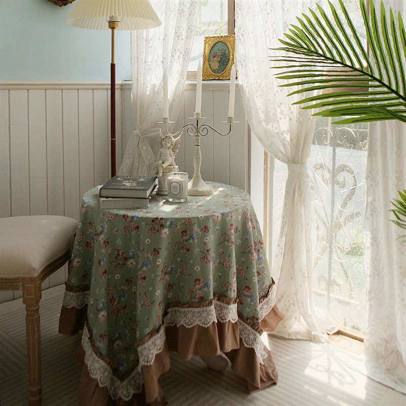 韩式法式田园碎花美式乡村蕾丝桌F布盖布茶几布沙发电视盖布