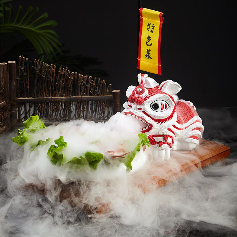 火锅牛羊肉摆台异形餐具特色意境菜干冰盘子创意T个性树脂创意摆