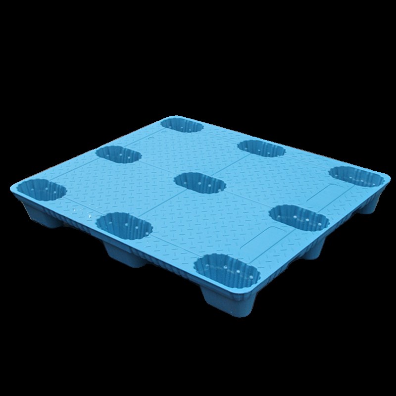 吹塑塑料托盘堆高机卡板九脚地牛托盘E地台防潮垫板托板叉板仓库