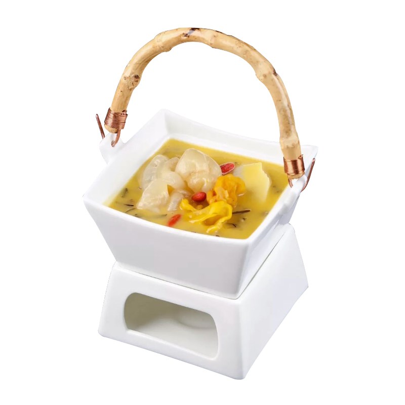 四方加热保温炖盅每位鱼翅汤碗饭店特色位上M中式陶瓷创意意境餐