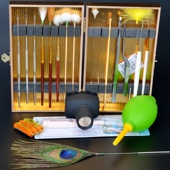 专业采耳掏耳朵工具耳屎挖耳勺木盒 高级掏耳扒i采耳工具套装 包邮