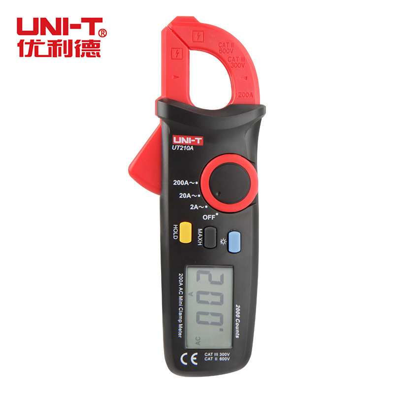 UNI-T优利德UT210A迷你数字钳形表 钳形电流表UT-210A型