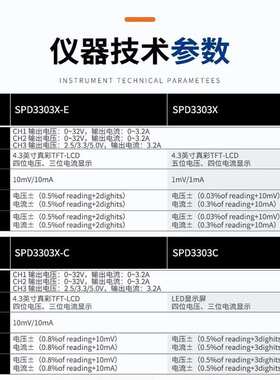 鼎阳可调直流稳压电源线性可编程高精度直流电源SPD3303X/C/X-E