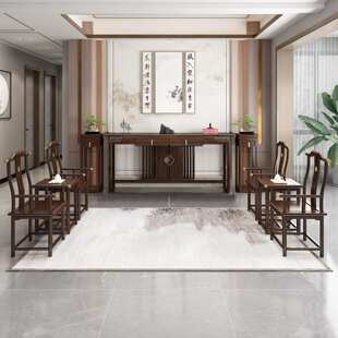 新中式实木中堂六件套农村供桌条案长条桌堂屋八仙桌神龛案台家用