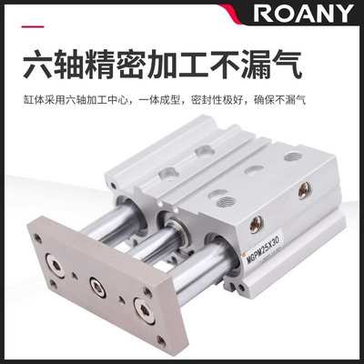 SMC型三轴三杆薄型带导杆气缸MGPM25*25/30/40/50/75/100/125/150