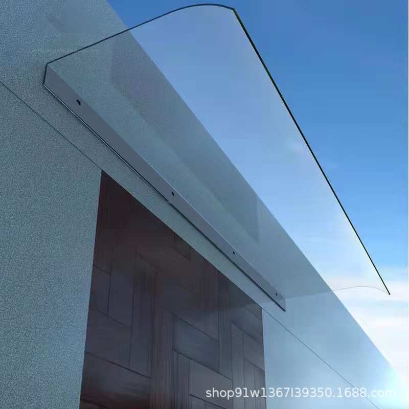 简易隐形雨棚透明无支架遮雨板阳光板屋檐家用阳台户外室外挡雨篷