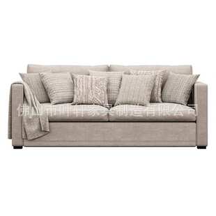 佛山厂家 二人位棉麻布艺沙发现代简约酒店客房套房布艺沙发