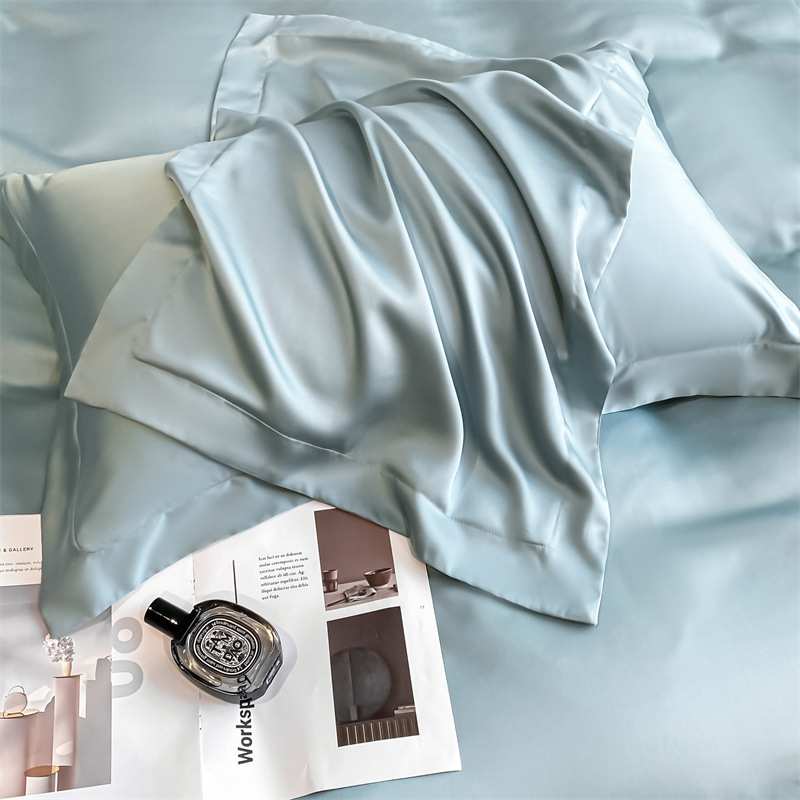 100支奥地利天丝枕套一对装成人蓝色48*74cn夏季莱赛尔枕头套