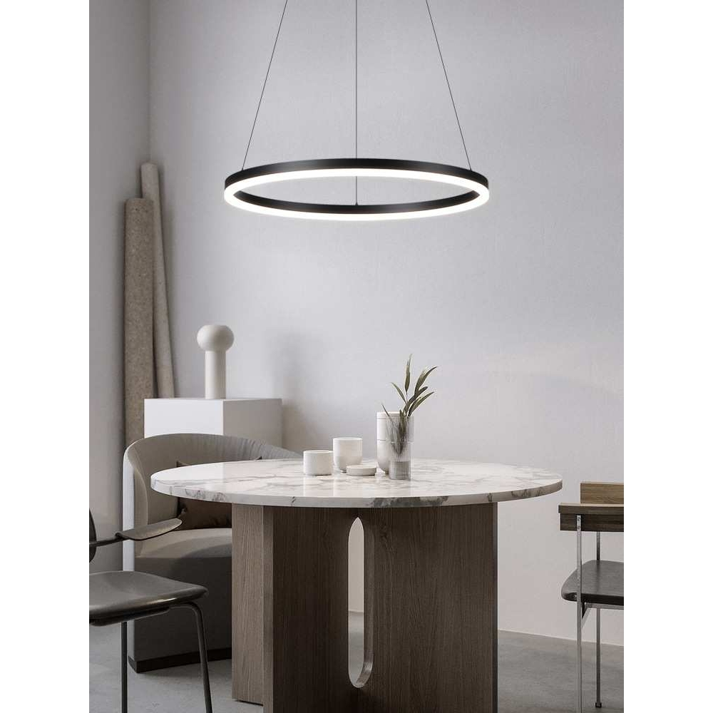 客厅吊灯北欧极简灯具现代简约风大气设计师环形圆环圈圈大厅主灯