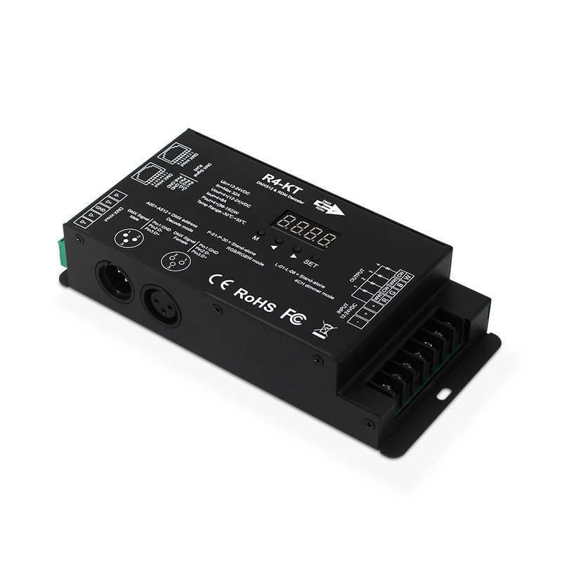 4通道DMX512解码器RDM功能DMX512控制器RGBW舞台灯工程DMX分控器