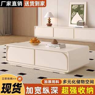 实木电视柜落地茶几组合简约小户型意式家用路由器收纳柜新款环保